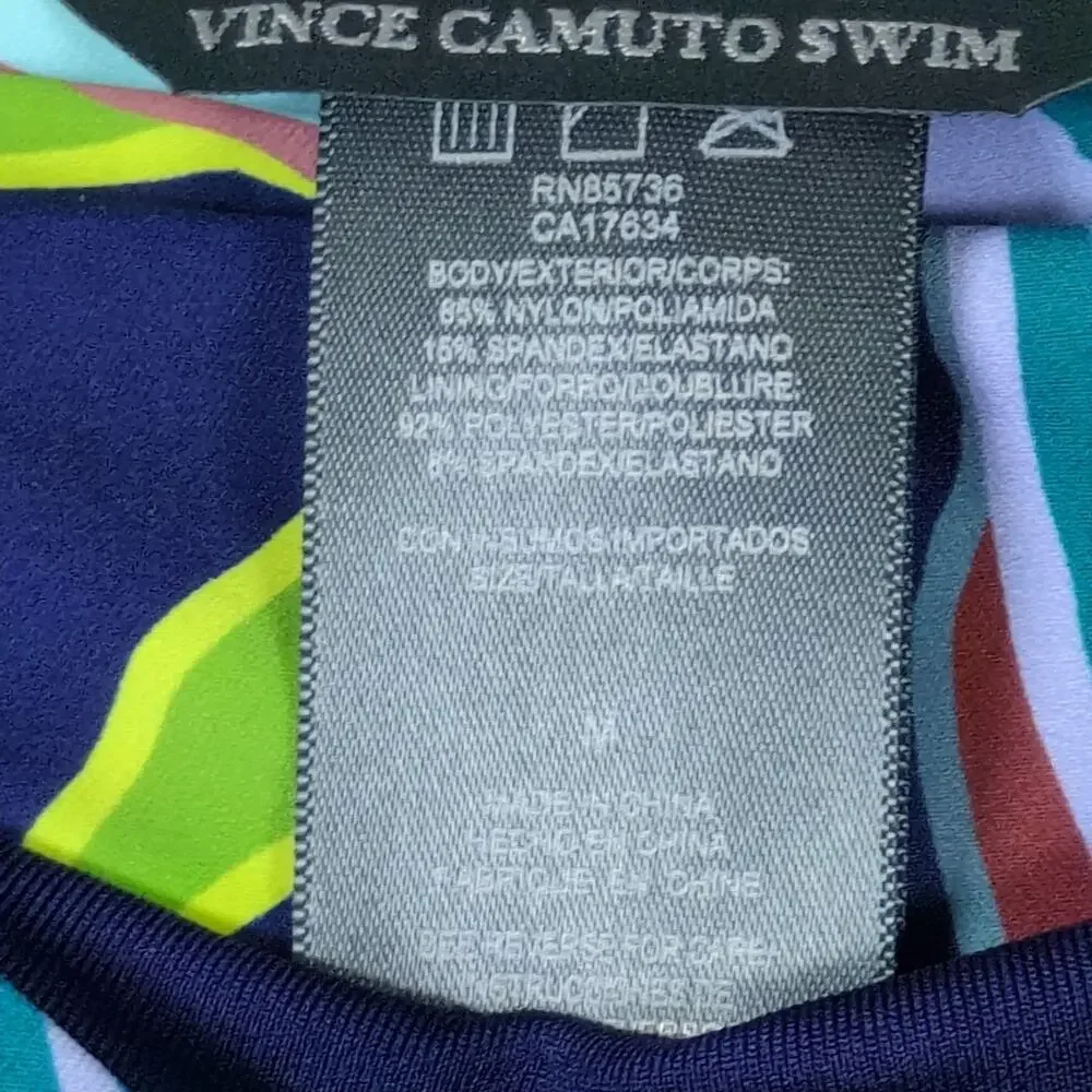Vince Camuto Swim Bikini Bottoms M Medium NWT Multi Color Floral Ruched Back